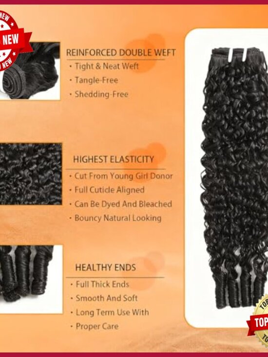 100% Unprocessed Brazilian Virgin Hair Extensions 18-22 Inch Water Wave